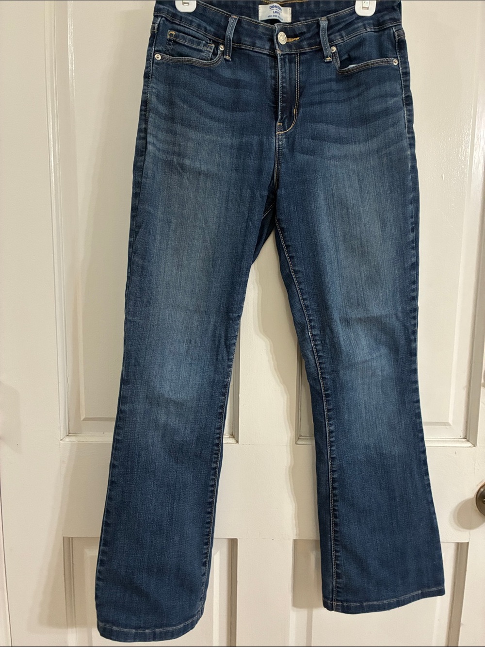 Women’s Mid-Rise Dark Blue Bootcut Jeans